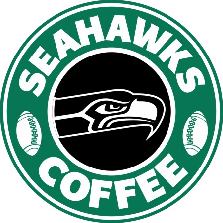 Seattle Seahawks starbucks coffee logo iron on paper